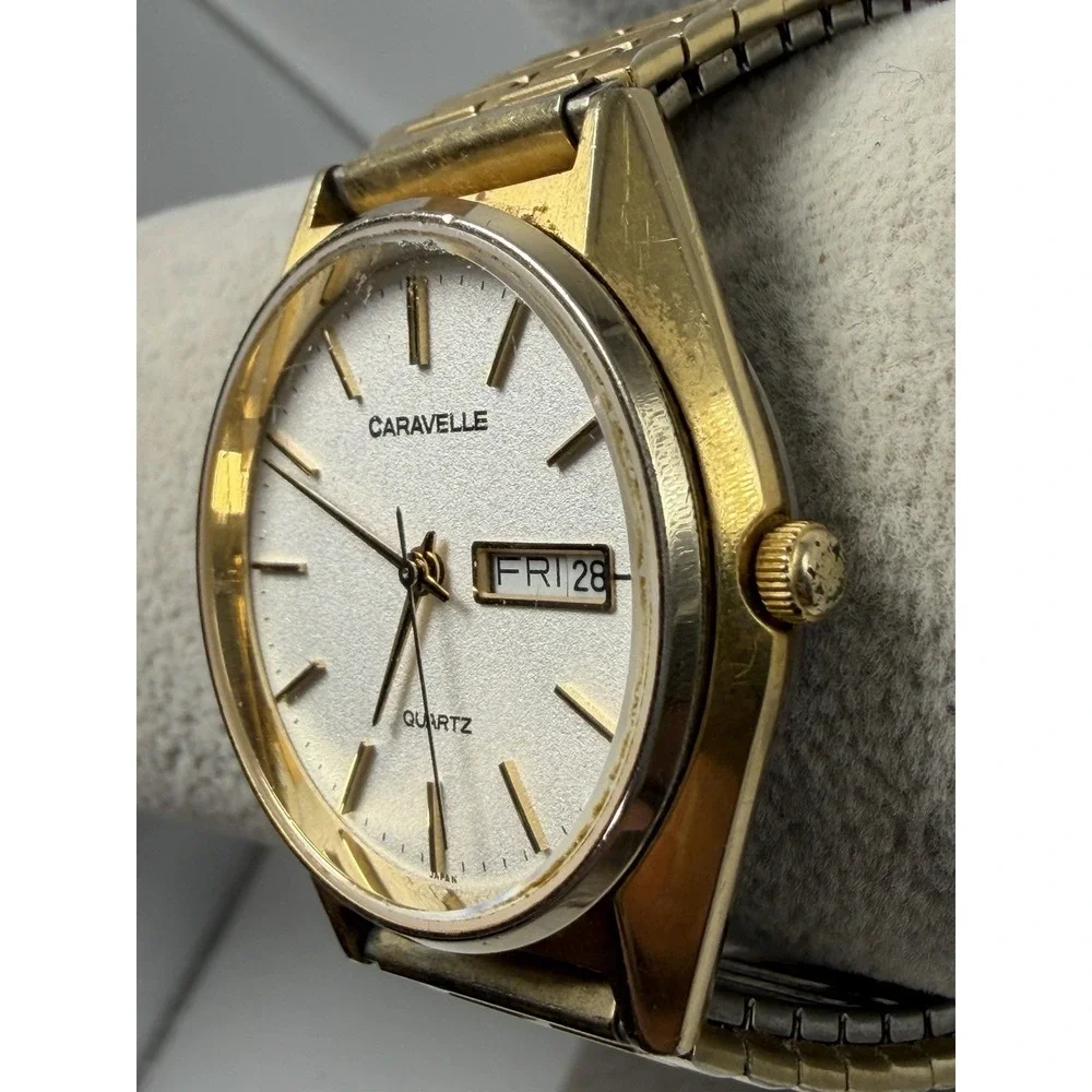Caravelle Mens Watch New Battery 35MM 6.75